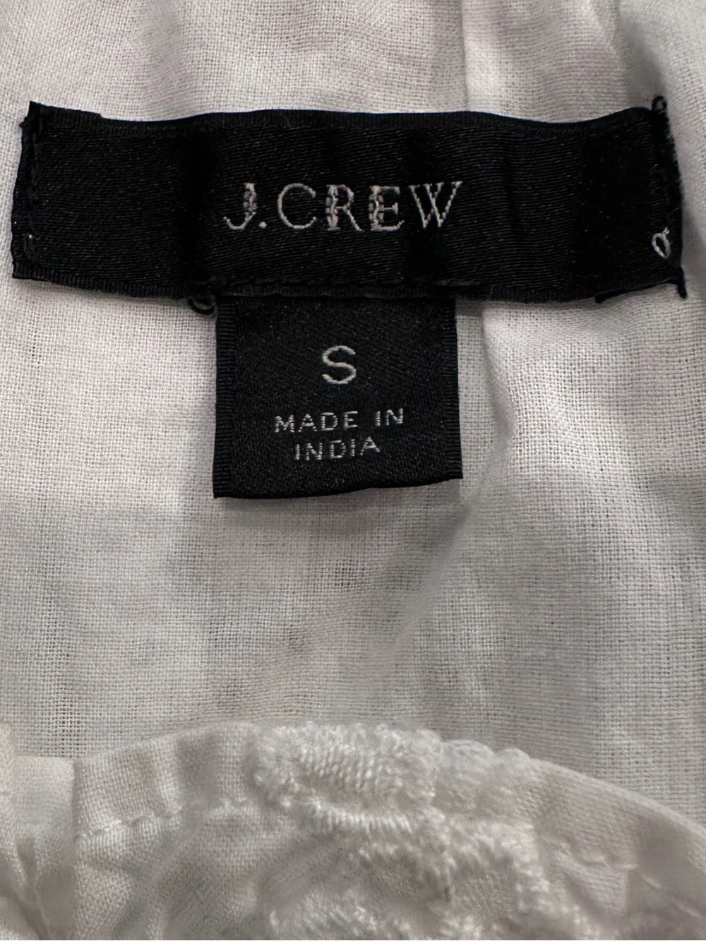 J Crew Square Neck Top Embroidered Eyelet Blouse Shirt SMALL AN408 Short Sleeve